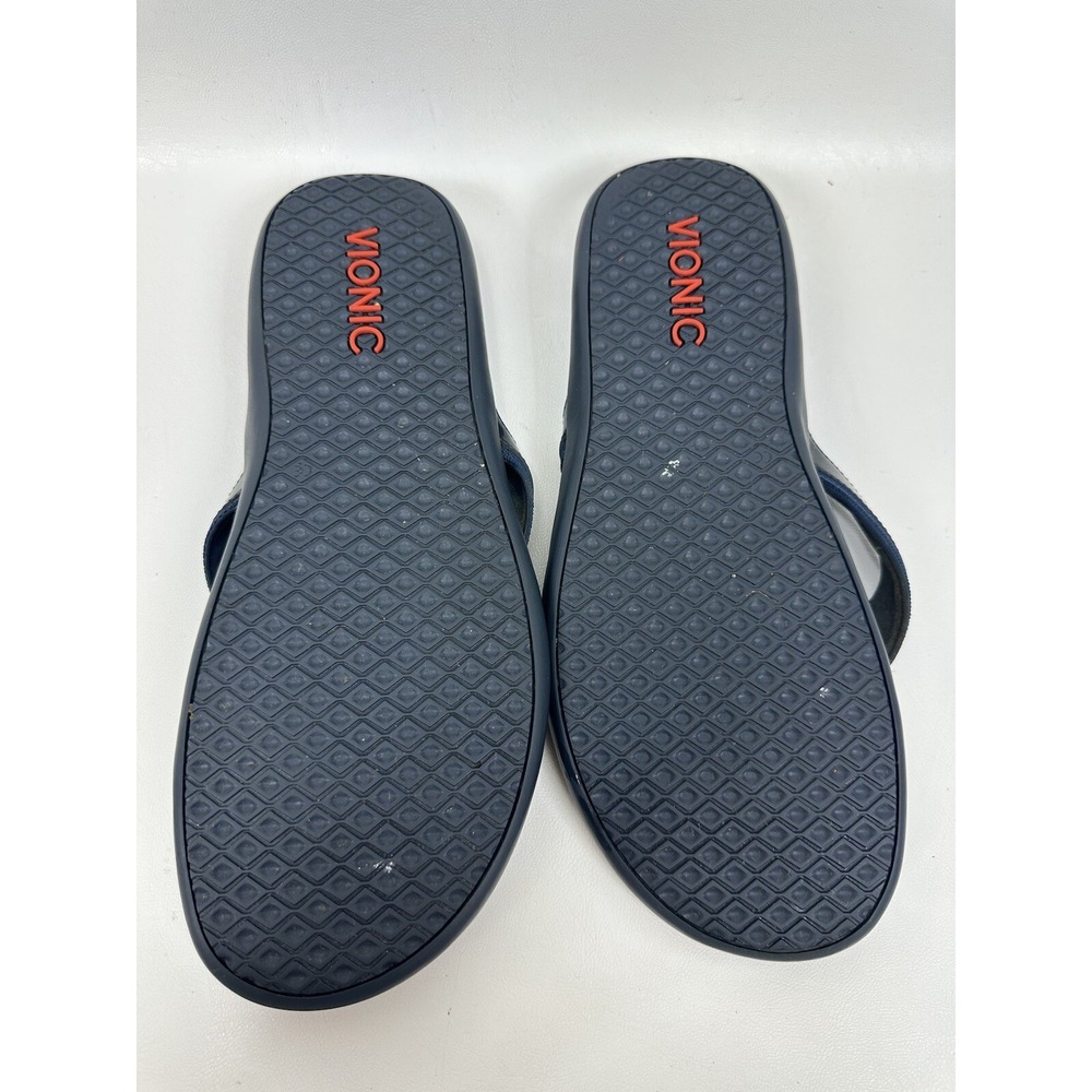 Vionic Tide II Blue Toe Post Sandal Flip Flop Womens Size 12 Arch Support Flat - Picture 5 of 9